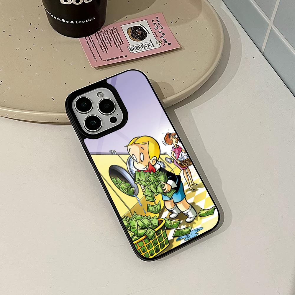 Richie Rich Cartoon Phone Case for Iphone 17 16 15 14 Air 13 12 11 Pro Max Mini Plus Fundas Shell PC+TPU Cover