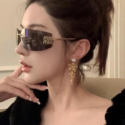 Женские безободковые солнцезащитные очки Miu Miu Y2K в стиле Чжан Юаньин