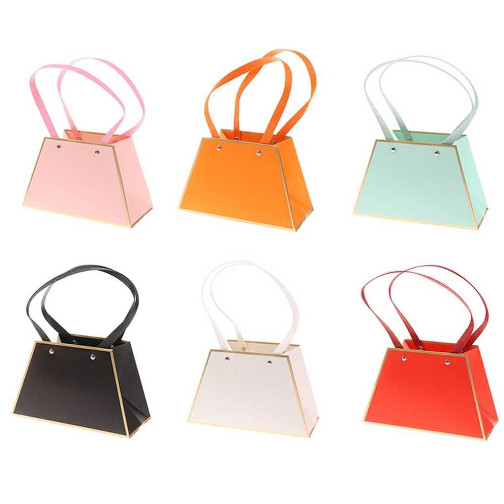 Бумажная корзина Портативная Коробка для цветов Подарочная Портативная Цветы Прямоугольная День святого Валентина мода женщины