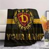 Custom Name SG Dynamo Dresden Flannel Blanket, High quality Comfortable for All Seasons, Home Decor, Warmth and Comfort
