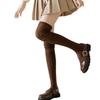 Носите Ботинки Надетые Поверх Гольф Женские Чулки Женские Осенние И Зимние Японский Узор Косычка Высокие Гольфы На Бедро