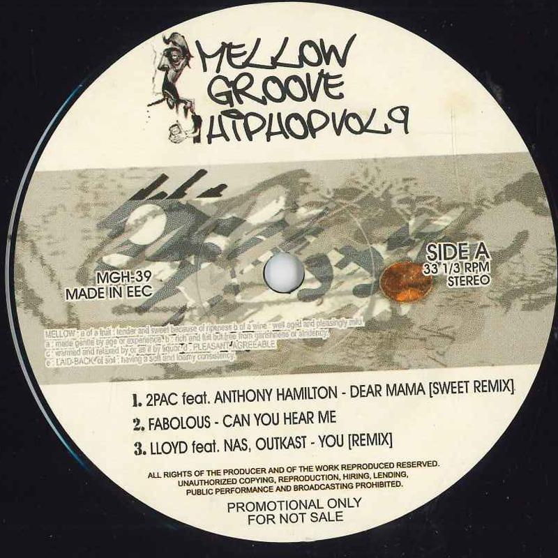 12-дюймовая пластинка VARIOUS - Mellow Groove Hiphop Vol.9 MGH39 НЕТ Неизвестный Рэп и Хип-хоп/R&B Б/У