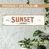 Ретро металлическая настенная табличка 'Sunset Lounge' 15,75x3,94 дюйма Винтажный текстовый декор для домашнего бара