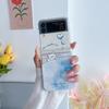 Для Samsung Galaxy Z Flip 4 3 чехол с милой мультяшной росписью, красочный прозрачный складной противоударный защитный чехол, аксессуары