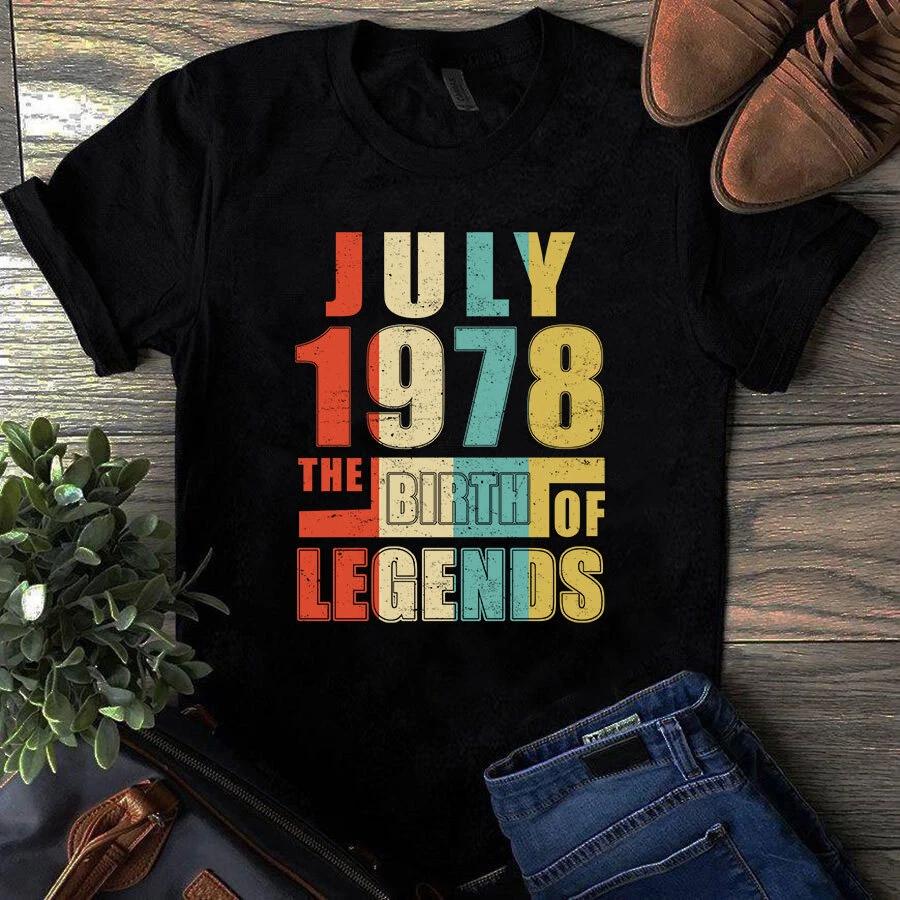 Men's and Women's T-shirts July 1978 The Birth