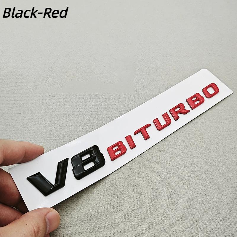 1 шт. 3D ABS Хромированный Логотип V8 BITURBO Шильдик Наклейка на Крыло Автомобиля Боковой Значок Для C63S C63 E63 G63 G500 Наклейки Аксессуары