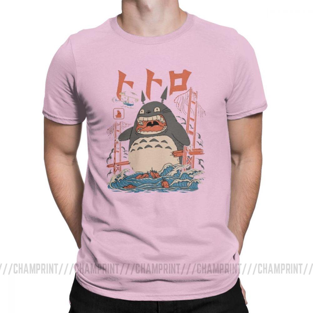 Novelty The Neighbor S Totoro Attack T Shirts Men Crewneck Cotton T Shirts Short Sleeve Tee