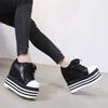 Fashion 2025 New Height Increase Women's Shoes 14 Cm Thick Bottom Wedge Casual Shoes Super High Single Shoes