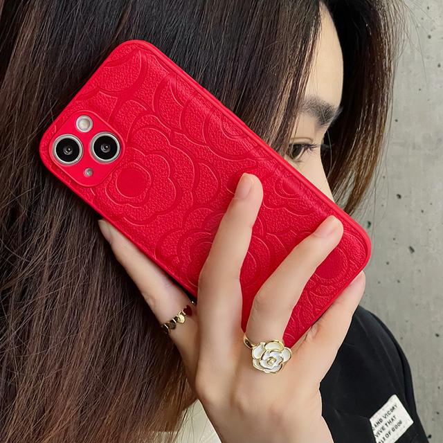 Роскошный кожаный чехол для телефона с 3D принтом «Цветок камелии» для Iphone 13 Pro Max Mini 12 11 7 8 Plus X Xs Xr Se 2020 2, женский чехол