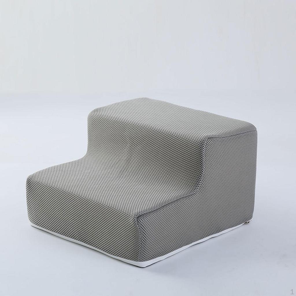 Двухступенчатая лестница для маленьких питомцев, моющаяся рампа с нескользящим основанием, для доступа к дивану и окну