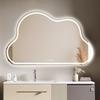 Облачное самоклеящееся светодиодное зеркало для макияжа: Умное, Подсвечиваемое, Настенное туалетное зеркало с сенсором.