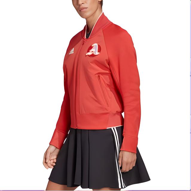 Adidas Jackets Women's Red Baseball Collar Moderate Other FI9213