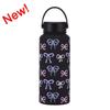 2025 New Model 1L Large Capacity Thermos Cup with Wide Mouth, Portable Handle, Sports Water Bottle, Outdoor Printed Water Cup for Women