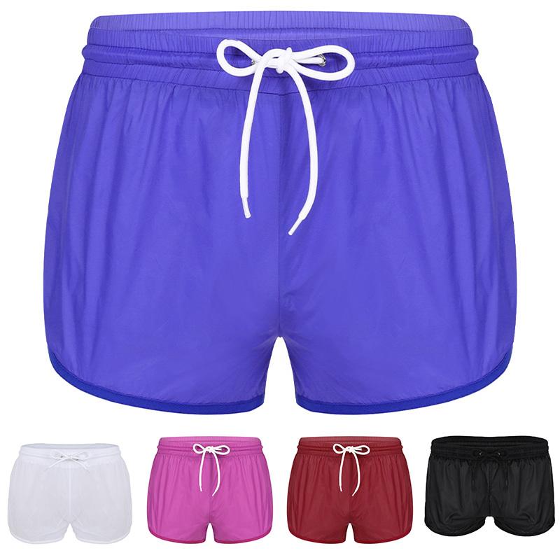Men's See Through Elastic Swimming Trunks Board Shorts Male Underwear