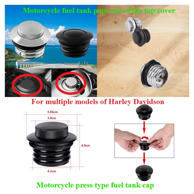 Motorcycle accessories suitable for Harley Davidson modified press type fuel tank cap CNC fuel tank pop-up top cover