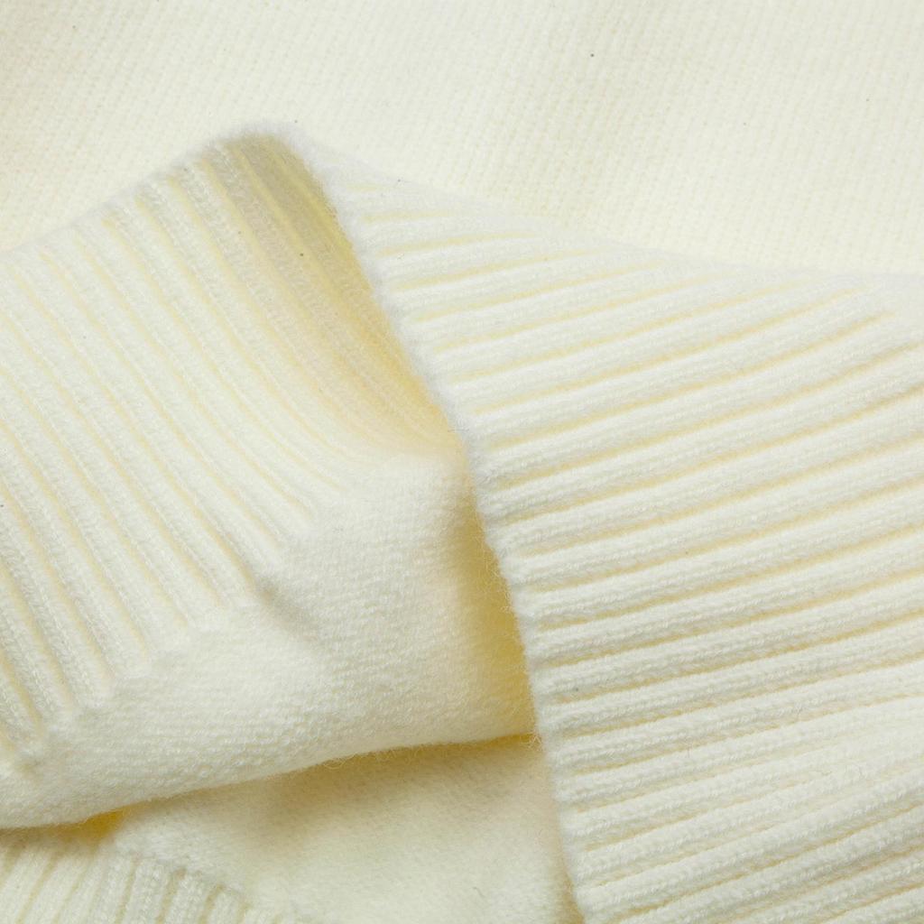 AMI Осень и Зима Новый Пуловер с Жаккардом в Виде Большого Сердца из Шерсти Ami De Coeur с Воротником Поло Парный Свитер