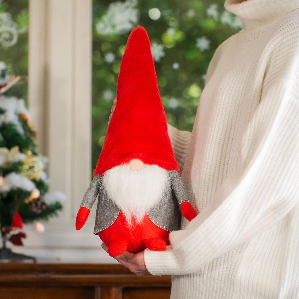 Девальер Юльский Томте Рождество Скандинавский Дед Мороз Стильная Рождественская Комната Юльский Томте Украшение, Фея, 42см, Большой, Дизайн, Украшение, Акцент, (красный)
