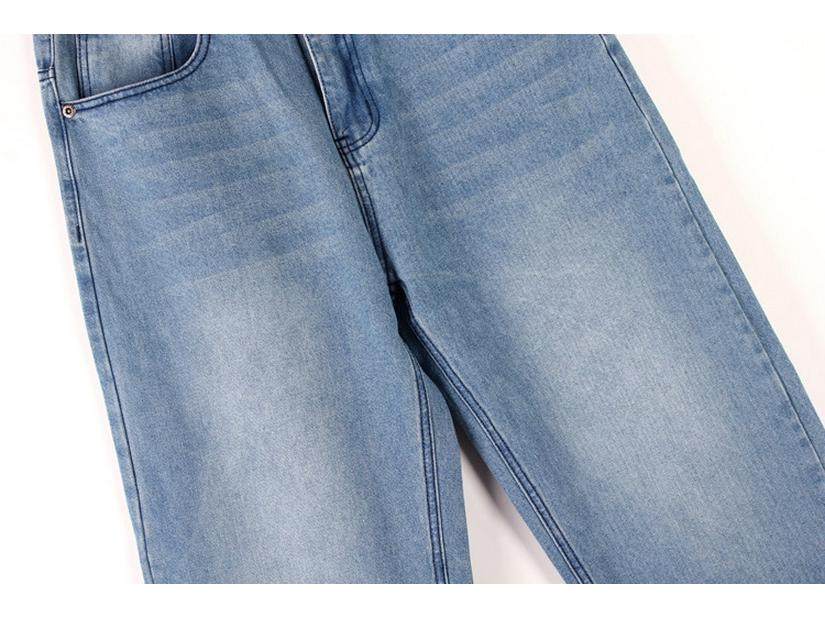 Мужские джинсы большого размера светло-голубые для скейтбординга в стиле хип-хоп