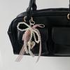 1Pcs Sweet Lace Bow Beaded Bow Keychain Phone Charm Strap Pendant For Phone Accessories Bag Hanging Cord For Women Girl