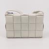 [Pre-Owned] Cassette Pillow Bag Fashion Solid Color Minimalist 15 Grid Woven Check Lambskin Shoulder Crossbody Bag - Very Good #1DGWHMX
