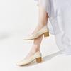 Round Toe Thick Heel Shallow Mouth Simple Commuting Single Shoe