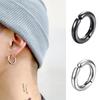 Новая мода серьги-кольца из нержавеющей стали без пирсинга ушей ювелирные изделия ложное открытие