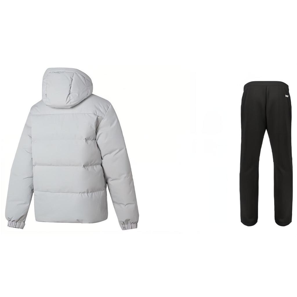 Under Armour Down Solid Color Hooded Long Sleeve Down Jacket Quick Dry Long Pants Casual Sports Suit Men Suit 23600801-009+21500737-001