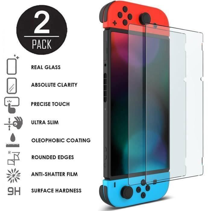 Protecteur d'écran - Nintendo - Switch - Verre trempé 0.26mm - Résistance 9H - Installation facile