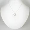 Pre-owned Tiffany & Co. silver 925 open heart pendant necklace j56-5