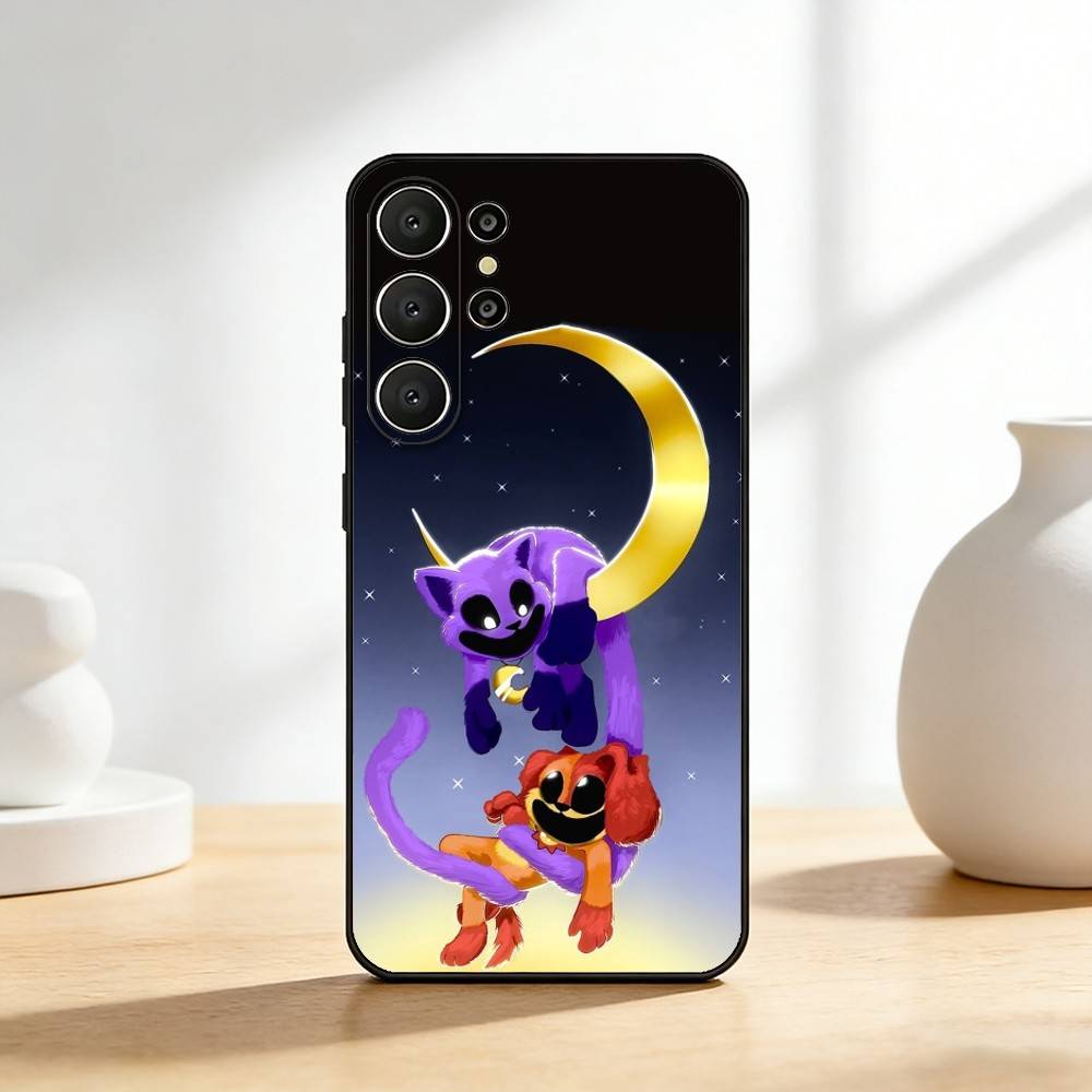 Cute C-Catnap and D-Dogday Phone Case For Samsung S26,S25,S24,S21,S22,S23,S30,Ultra,S20,FE,Lite,10,9,Black Cover