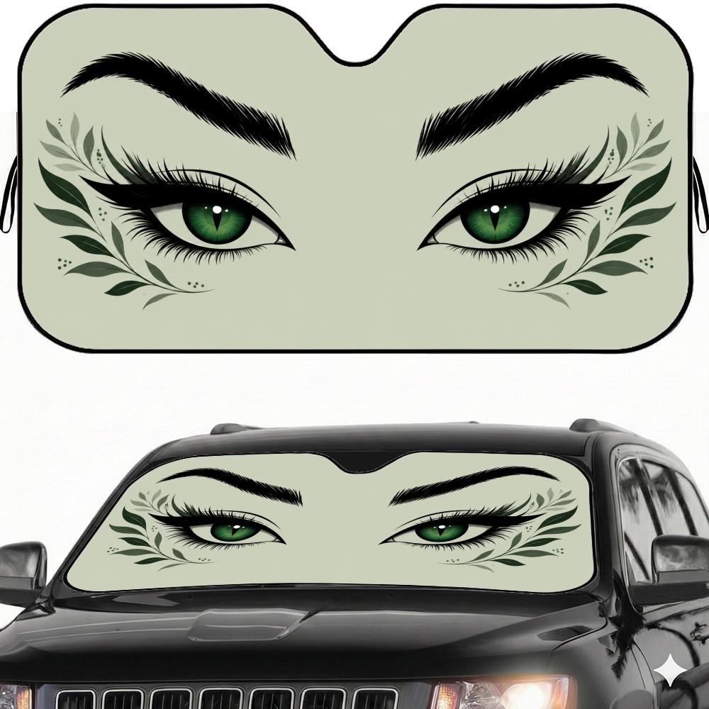 Cute Girl Eye Sun Visor Car Windshield Sunshade Front Window UV Protection Heat Insulation Sun Shade Cover FoldableWindshield Sunshades 1
