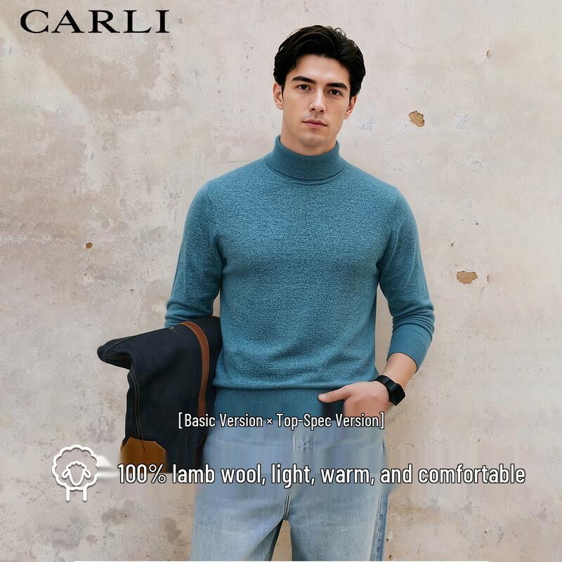 Мужской свитер-водолазка из мериносовой шерсти CARLI