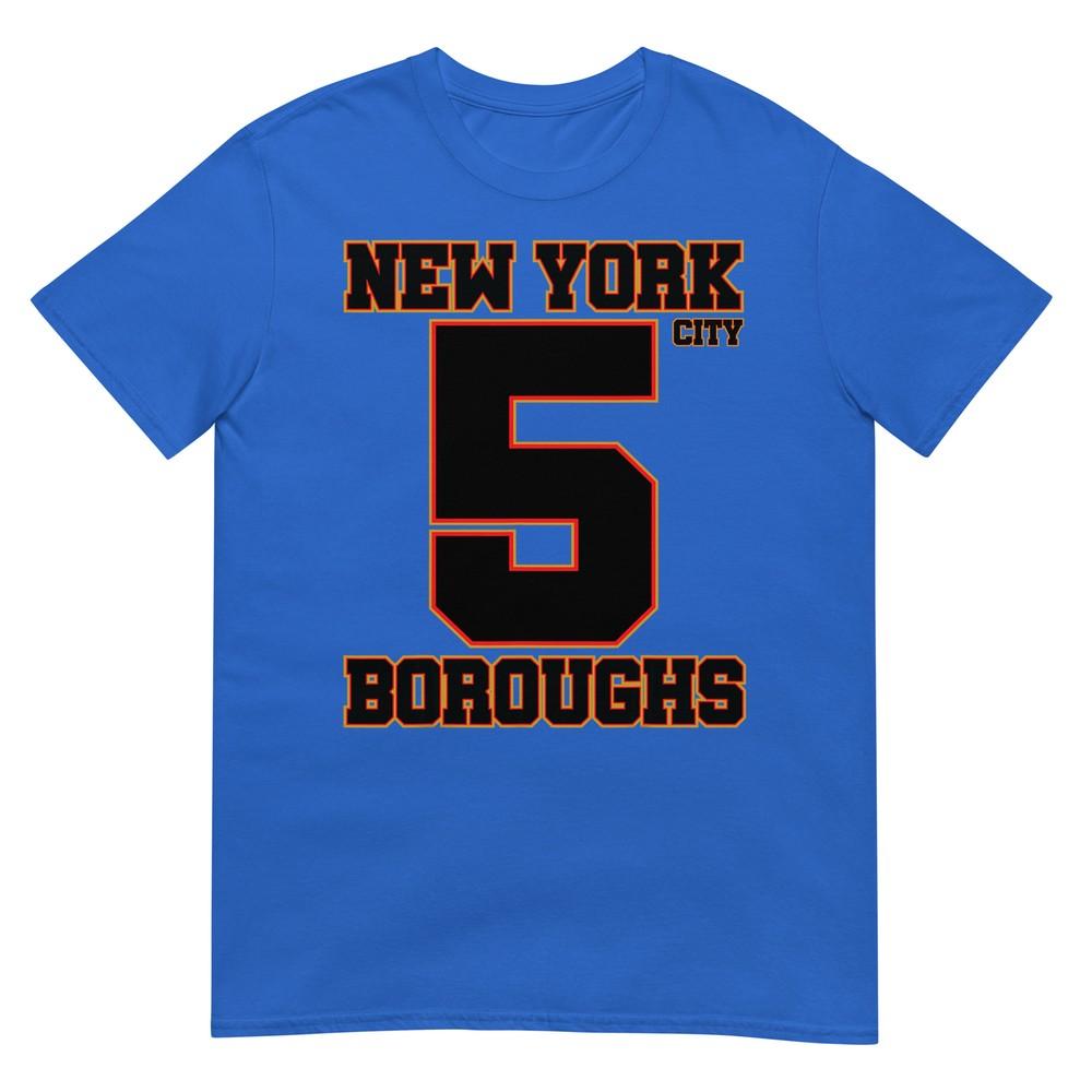 New York City Five Boroughs Cool Typography Design Big Apple Tshirt