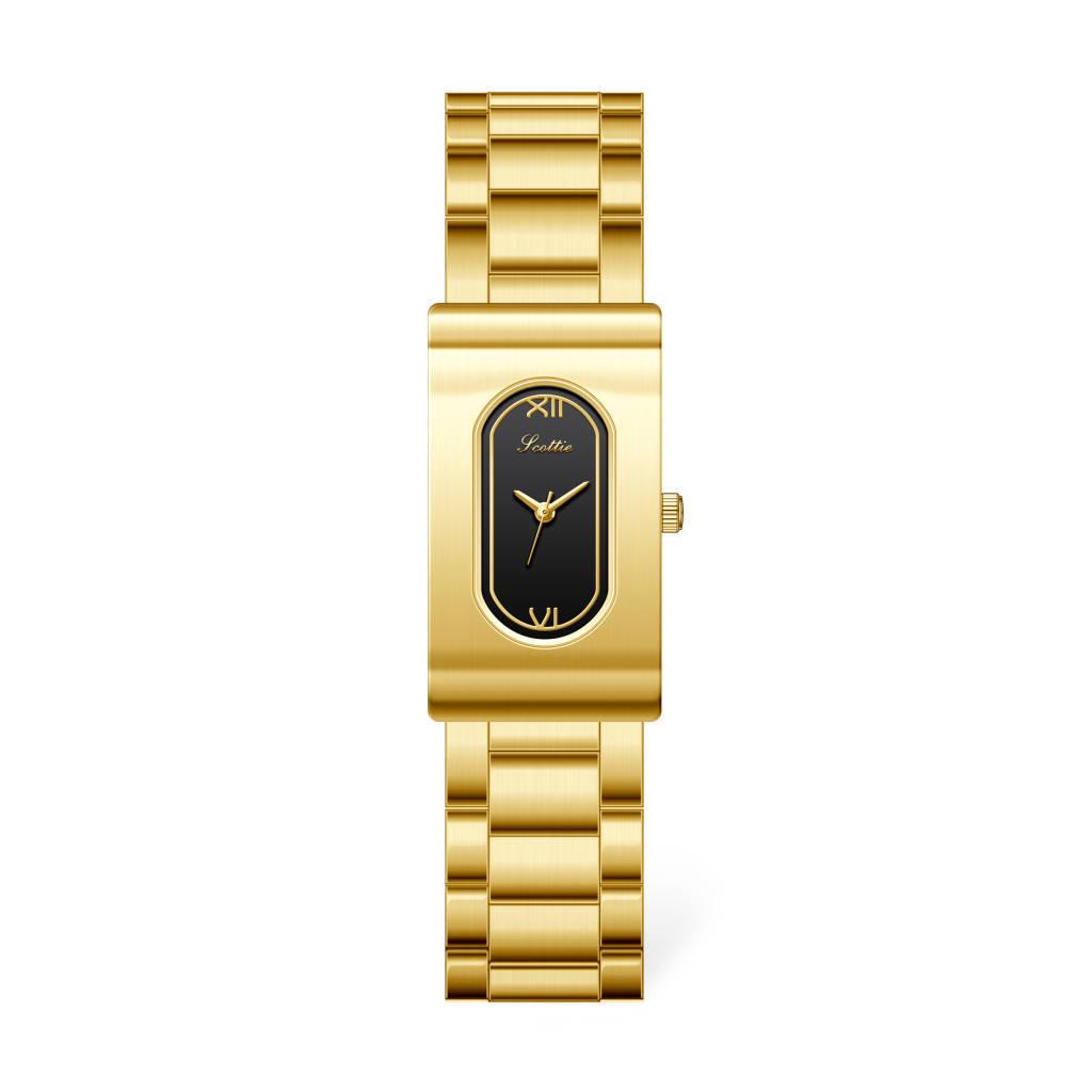 Женские ретро минималистичные кожаные часы-браслет Shigaodi – Модные, Повседневные и Водонепроницаемые.