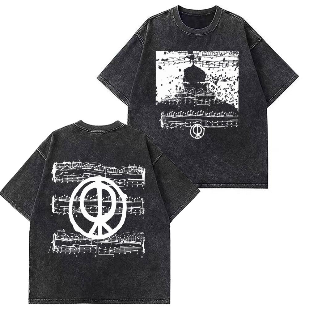 Singer Rosala LUX Musical Notes Graphic Tees Unisex Women Fashion Tshirt  Loose Casual Aesthetics Washed Tshirts Streetwear