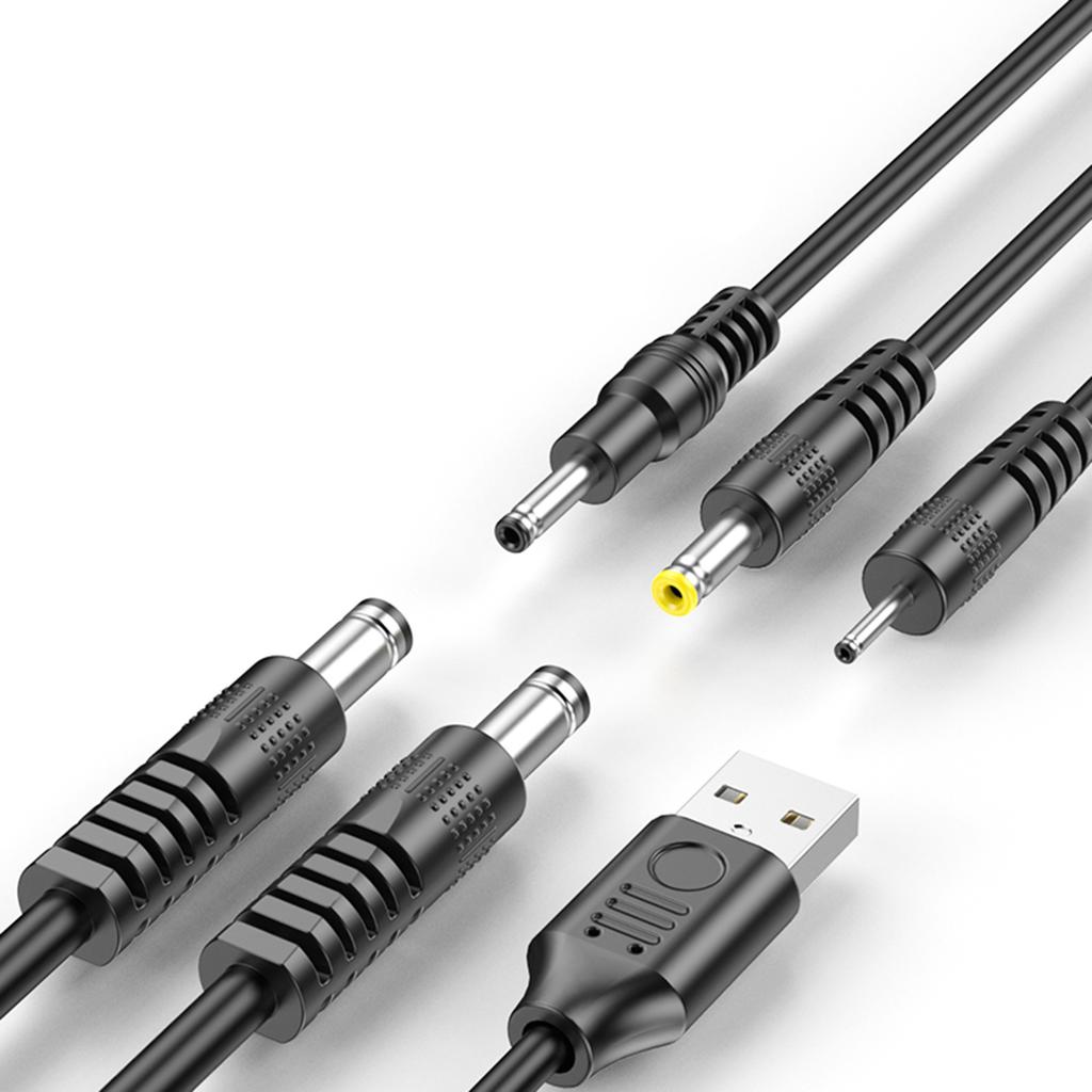 MultiSize USB to DC 5V зарядный кабель USB to DC 5V кабель питания для портативных электронных гаджетов прочный пластик