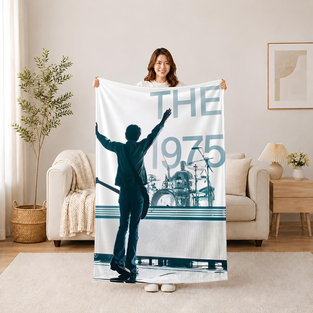 Плед-шаль The1975, летний, из фланели, антистатический, стирающийся, для автомобиля, офиса, детского сна