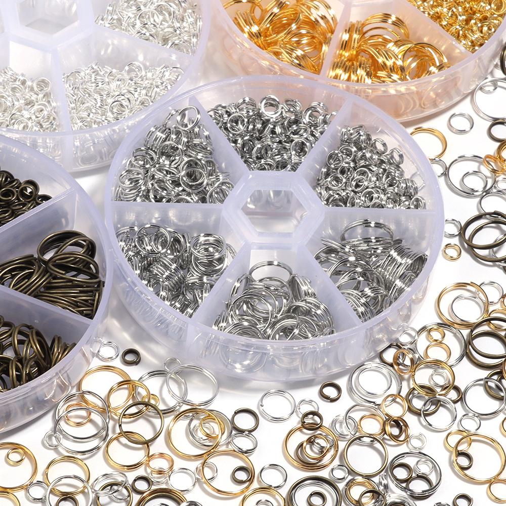 690pcs/box Metal Open Jump Rings Kits Double Loops Split Rings Connectors For Jewelry Making Findings DIY Bracelet Accessories