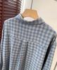 Blue Plaid Heart Embroidered Thick Cotton Long Sleeve Shirt - New Winter Arrival