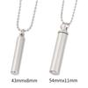 Beads Chain Openable Cylindrical Tube Wishing Bottle Necklace Perfume Vial Pendant Stainless Steel