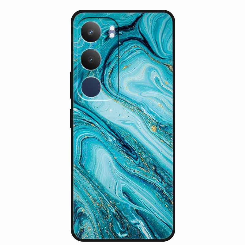 Luxury Phone Case For Vivo Y19s Pro 4G Soft TPU Silicone Back Case For Vivo Y29 5G Y 29 19s Marble Patterns Cover Bumper Funda