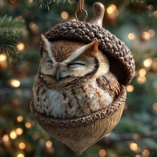 Лесные животные Желуди Украшения Уютные Лесные Рождественские Украшения 2D Деревенские Праздничные Украшения для Елки Венка Вдохновленные Природой Подарки