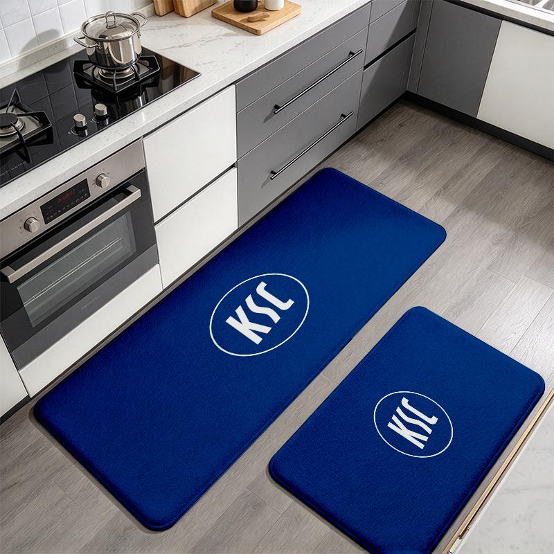 Karlsruher Sc Flannel Kitchen Mat Christmas Soft Area Rug Non Slip Floor Carpet Home Decoration