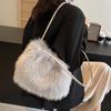 Autumn and Winter Plush Bag New Fashion Versatile Foreign Style Casual Bag Large Capacity Messenger Bag