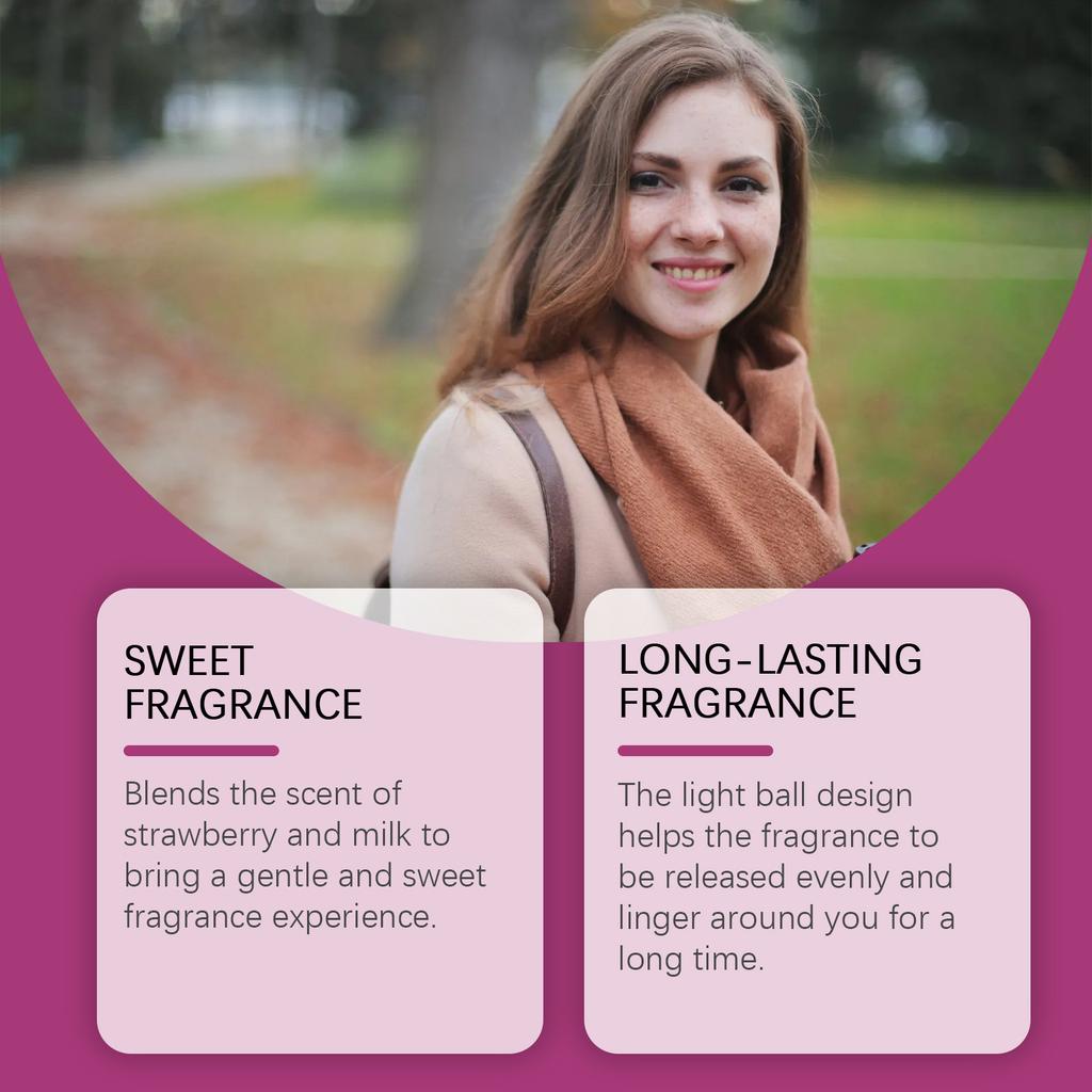 Женские духи Rollerball, уникальный аромат, легкий, стойкий, сладкий, уверенный, нежный аромат клубники и молока. 10 мл