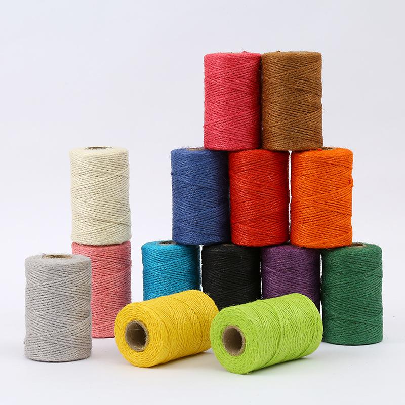 Color Cylindrical Hemp Rope Diy Hand-Woven Tapestry Decorative Wire, Photo Frame Decorative Material Rope Accessories