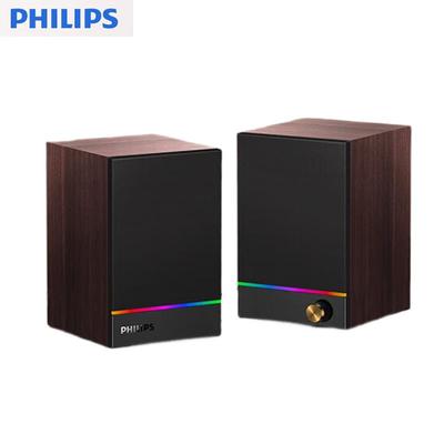 Philips Деревянные Bluetooth-динамики для игр SPA2200 с RGB-подсветкой, штекер CN (адаптер в комплекте)