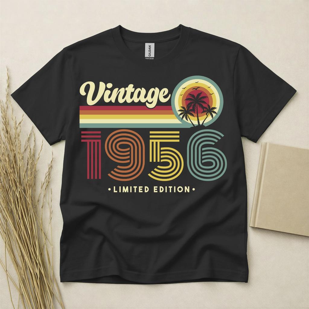 70th Birthday T-shirt Born In 1956 70 Years Old Gifts Vintage Limited Edition