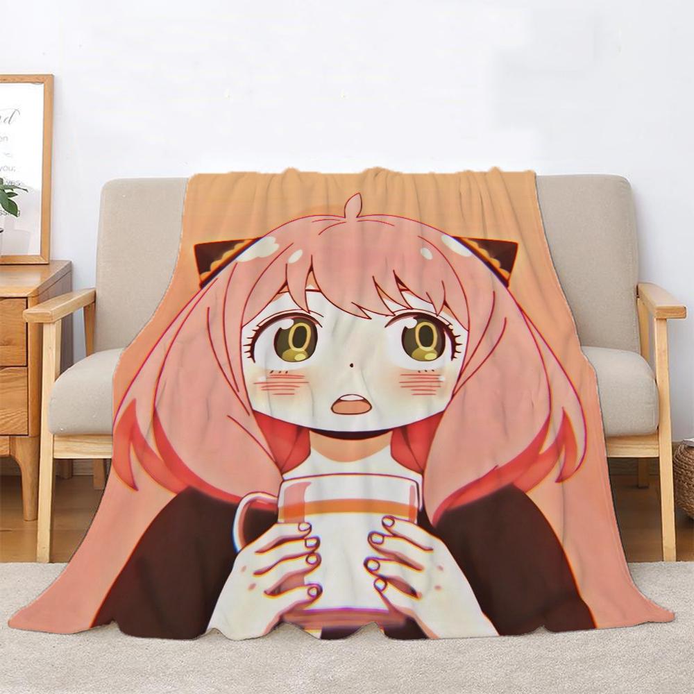 Spy X Family Summer Blanket King Size Moose Blanket For Bed Throw Home Interior Beach Полотенца Microfiber Beds Knitted Plaid