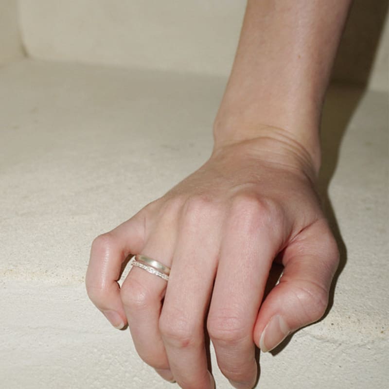 OURPIERRE SIMPLE RING MATT SILVER